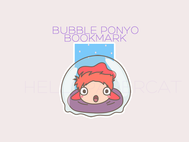 Bubble cutie inspired magnetic bookmark