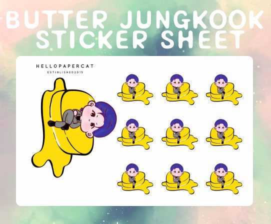Butter Jungkook sticker sheet