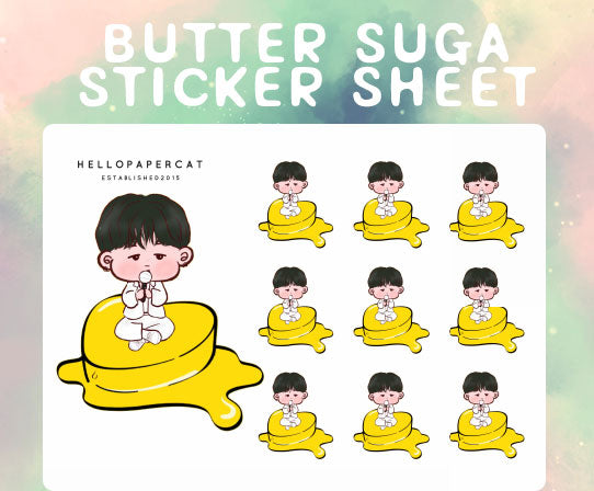 Butter Suga sticker sheet