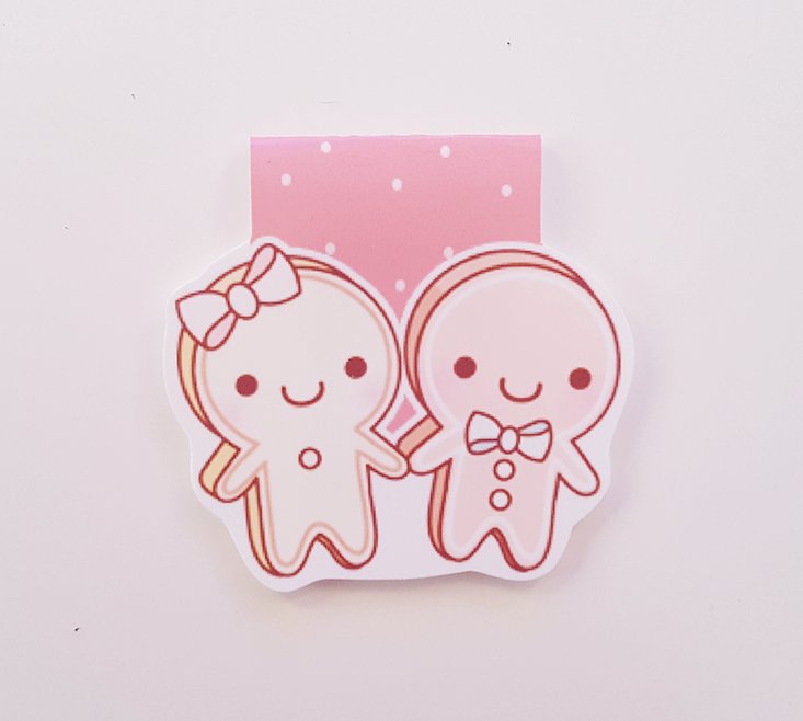 gingerbread couple magnetic bookmark