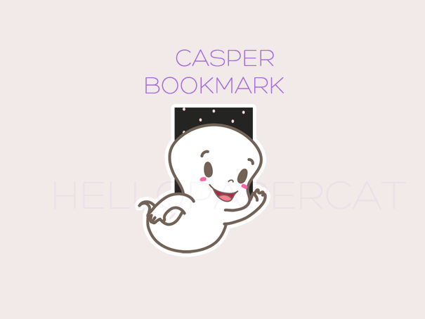 ghost inspired magnetic bookmark
