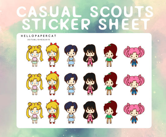 Casual Scouts sticker sheet