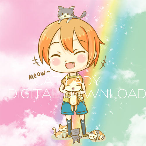 Cat Lady DIGITAL diecut download