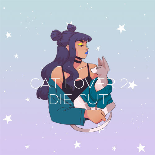 Cat Lover 2 die cut