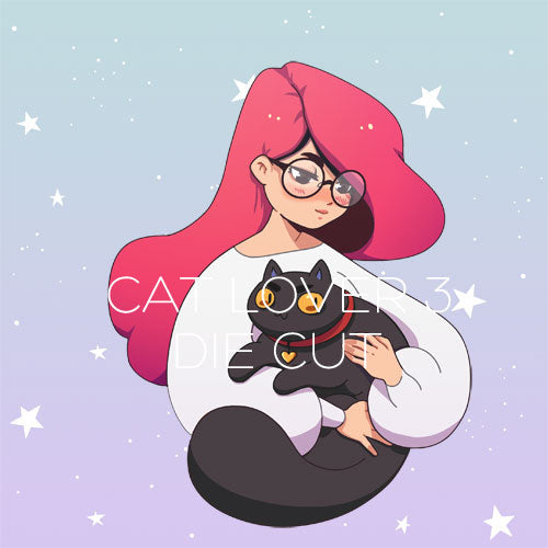 Cat Lover 3 die cut