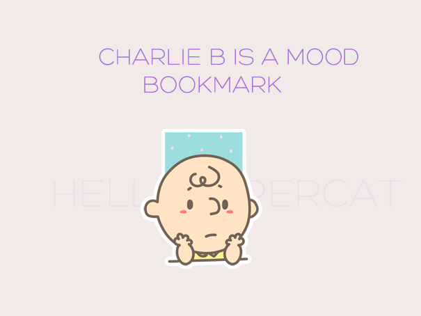 Charlie B is a mood magnetic bookmark