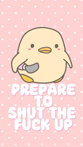 Chick with knife digital print