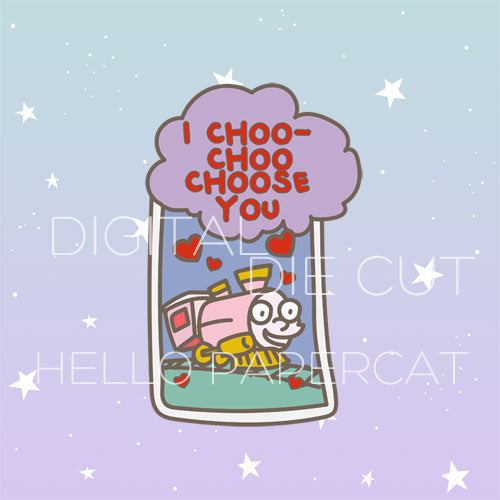 PHYSICAL choo choo die cut