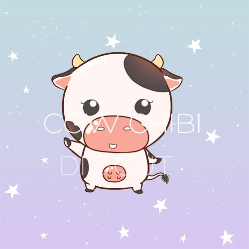 Cow Chibi die cut