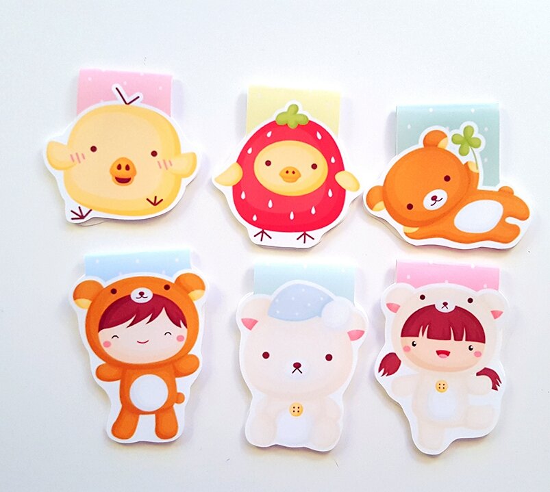 Kawaii bear magnetic bookmark