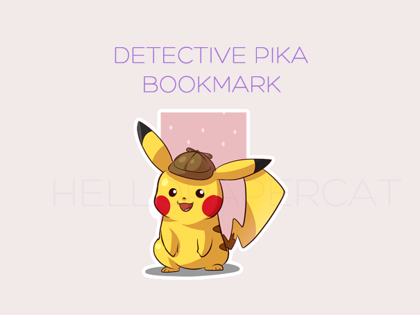 Detective P inspired magnetic bookmark