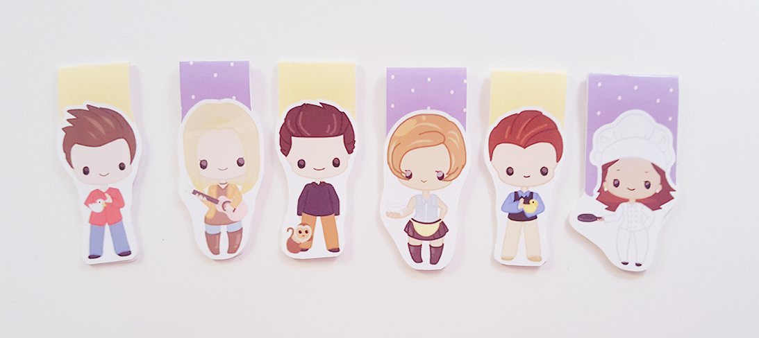friends inspired magnetic bookmark set