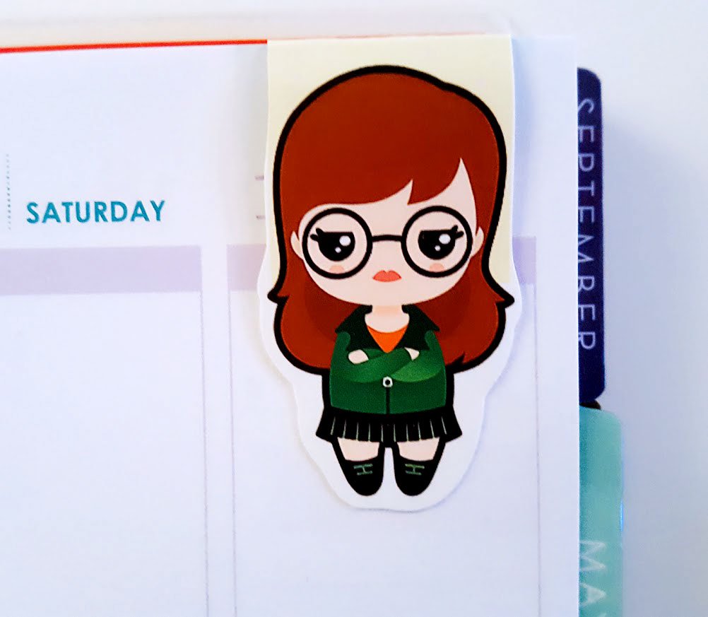 Kawaii Daria dashboard or magnetic bookmark