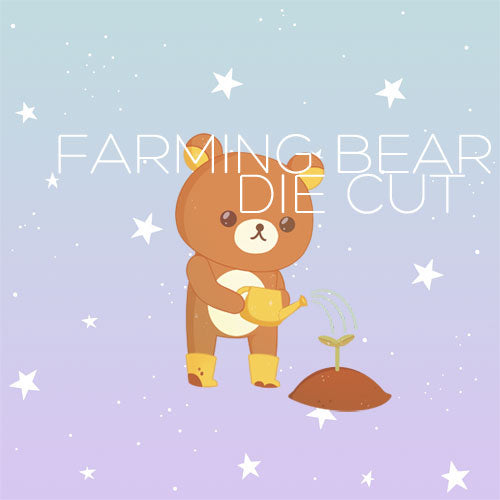Farming Bear die cut