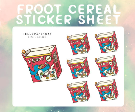 Froot Cereal sticker sheet