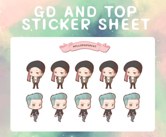 GD and TOP sticker sheet