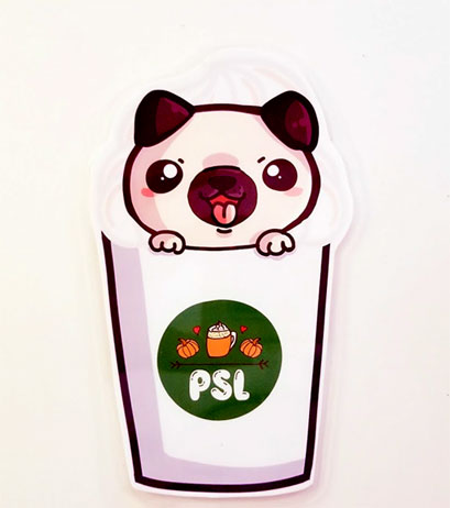 Pugkin spice latte Page marker