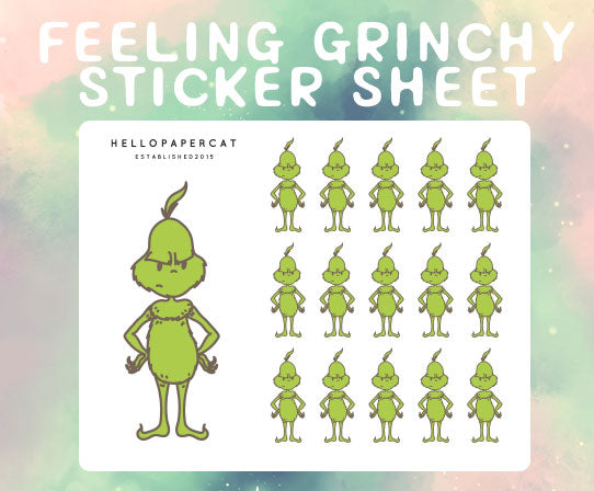 Feeling like a christmas hater inspired sticker sheet