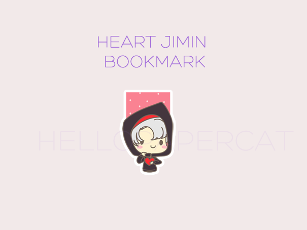 heart jimin magnetic bookmark