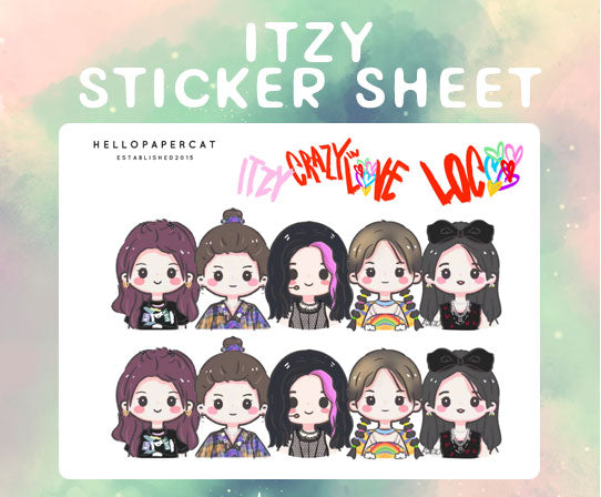 Itzy sticker sheet