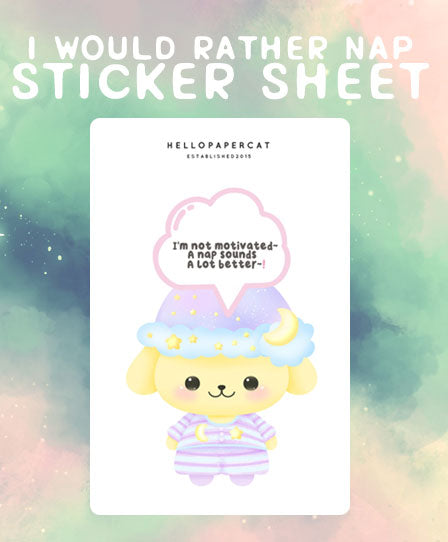 I would rather nap sticker