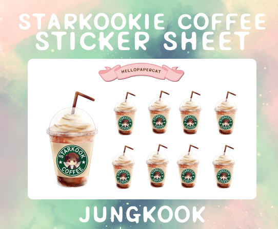 Starkooks Jungkook sticker sheet