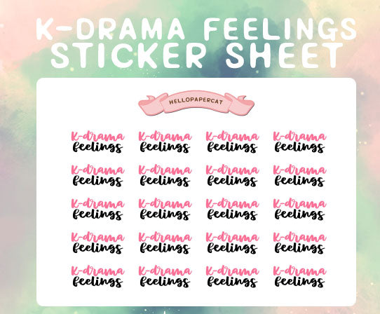 K-drama Feelings sticker sheet