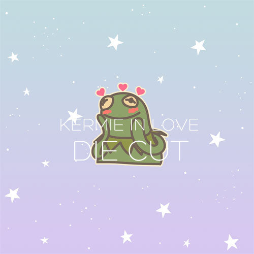Kermie in love die cut