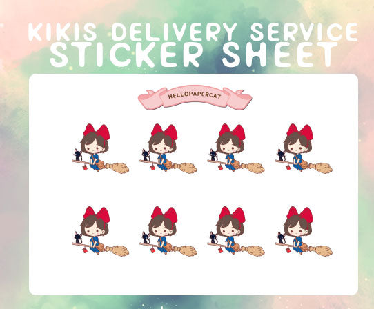 cozy witch sticker sheet