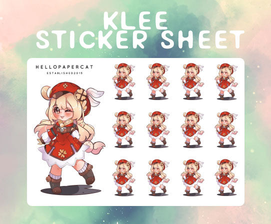 Klee sticker sheet
