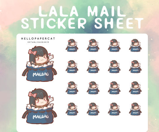 Lala happy mail sticker sheet