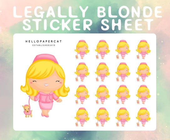 Lawyer romantic comedy inspired sticker sheet