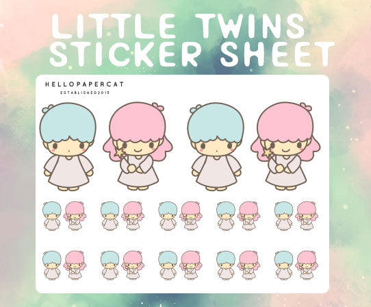 Little Twins sticker sheet