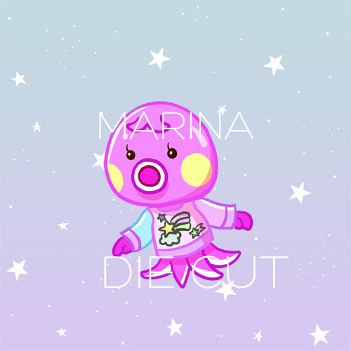 Pink octocutie inspired die cut