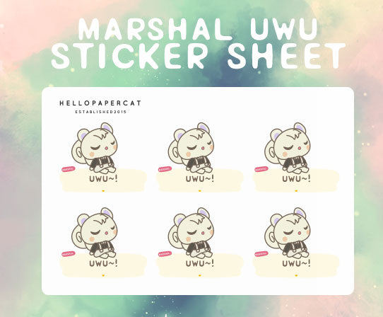uwu cutie sticker sheet