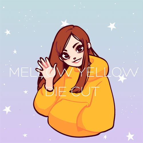 Mellow Yellow girl die cut