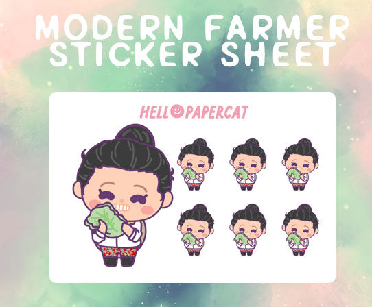 Modern Farmer sticker sheet