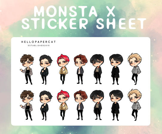 Monsta X sticker sheet