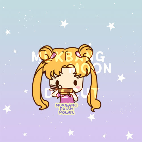 Mukbang Moon die cut