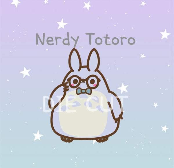 Nerdy magical forest creature inspired die cut