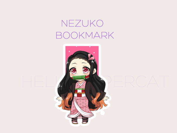demon girl inspired magnetic bookmark