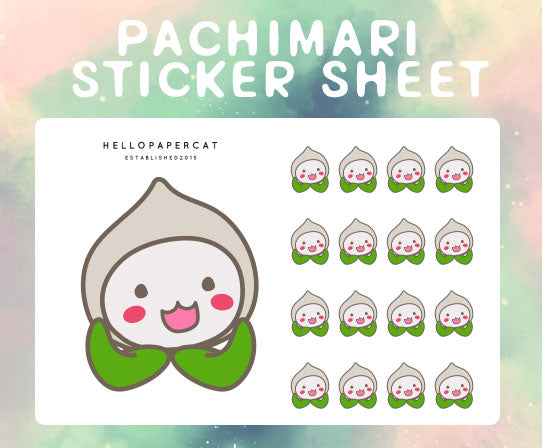half onion half octopus sticker sheet