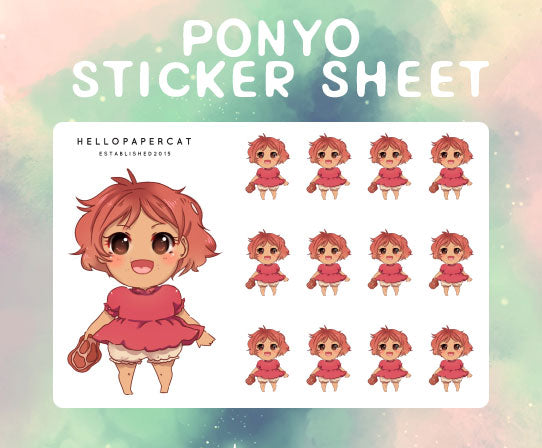 Bubble girl inspired sticker sheet
