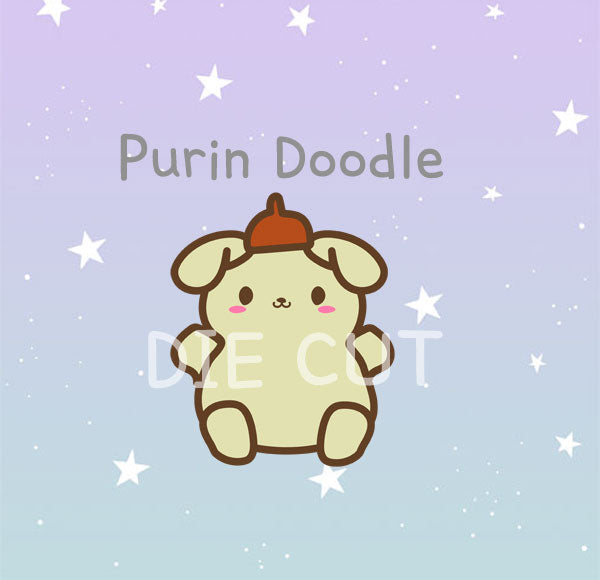 Pudding dog Doodle die cut