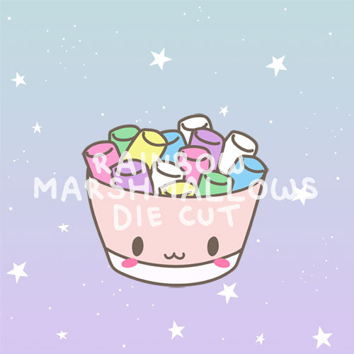 Rainbow Marshmallows die cut