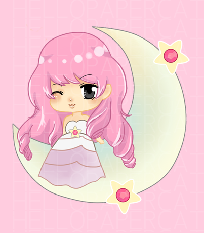 Rose Quartz doodle digital diecut