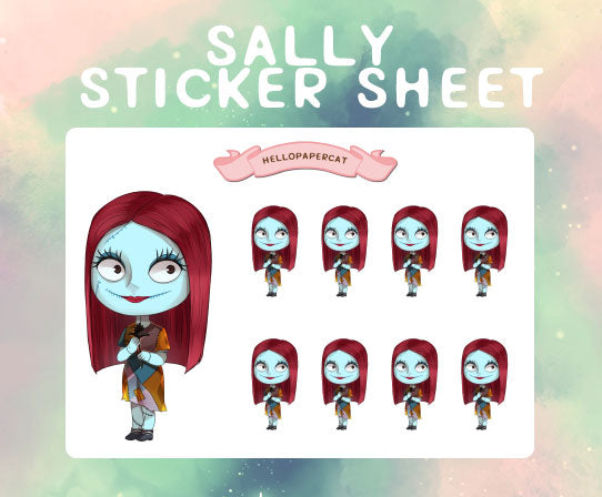 ragdoll monster inspired sticker sheet