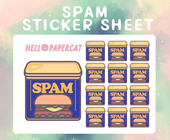Spam sticker sheet