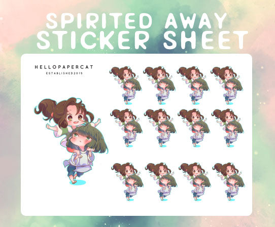 Spirited Inspired sticker sheet