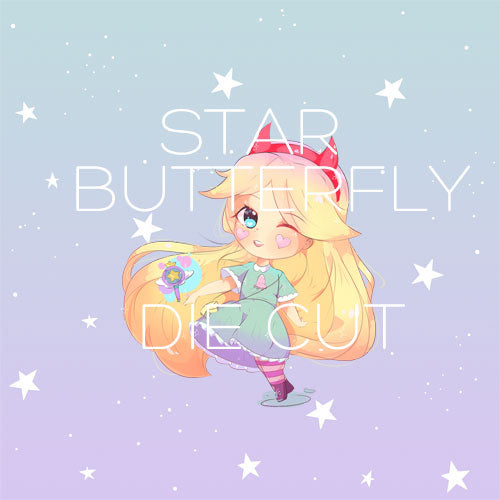 Magical butterfly girl inspired die cut